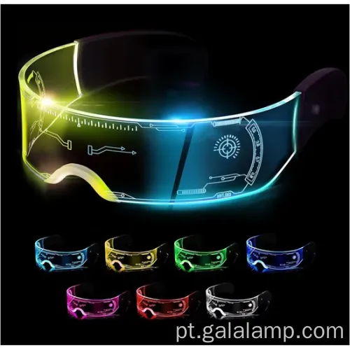 Óculos de visão noturna de LED coloridos